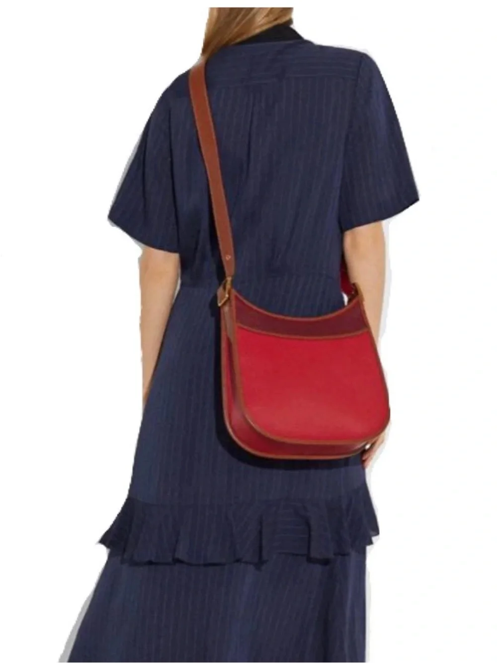 Coach Emory 1941 Collection Crossbody Colorblock Red Apple Glovetanned leather